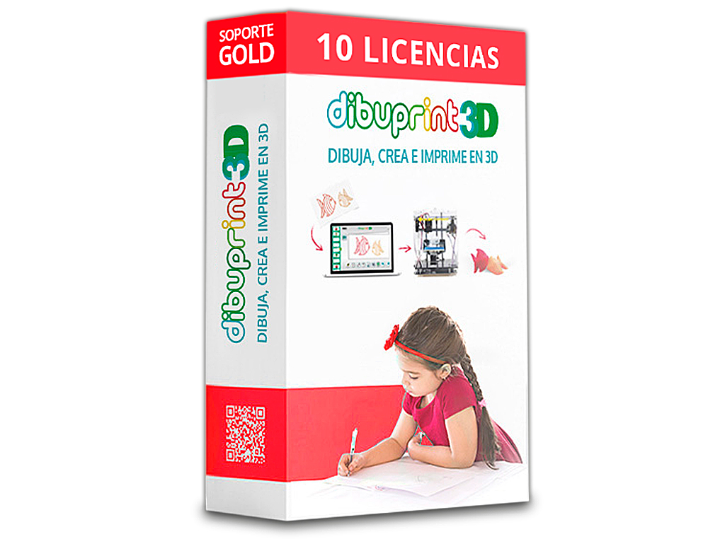 3D COLIDO - Dibuprint software small soporte gold 8x5 licencias 10 (Ref. DIBUPRINT3D-GOLD10)