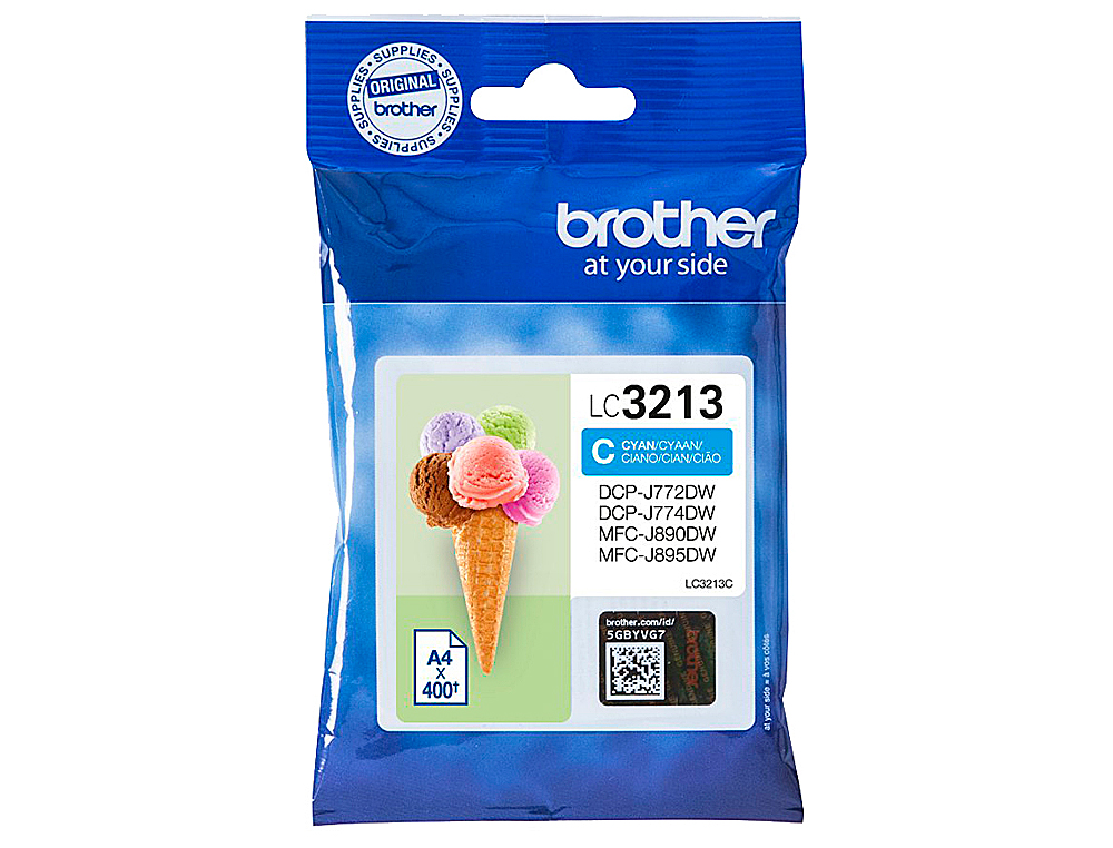 BROTHER - Ink-jet lc3213 dcp-j572 / dcp-j772 / dcp-j774 / mfc-j890 / mfc-j895 cian 400 pag (Ref. LC3213C)