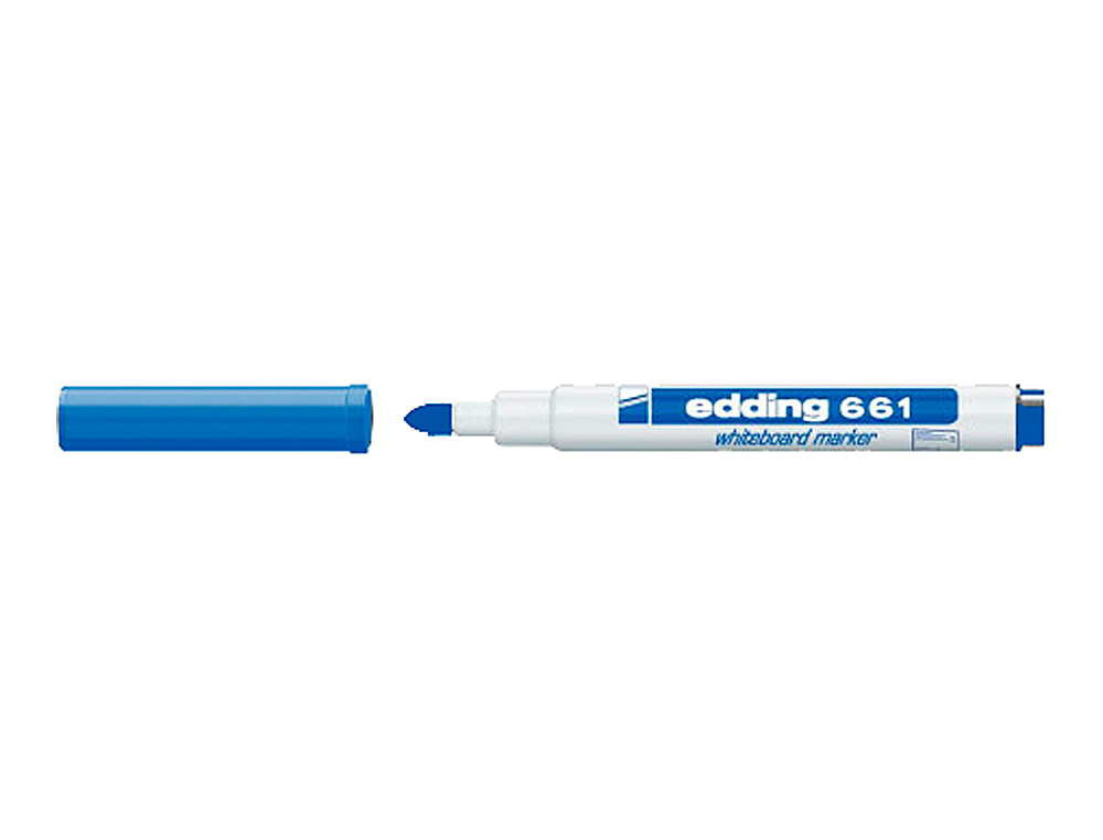 EDDING - Rotulador para pizarra blanca 661 color azul punta redonda 1-2 mm recargable (Ref. 661-03)