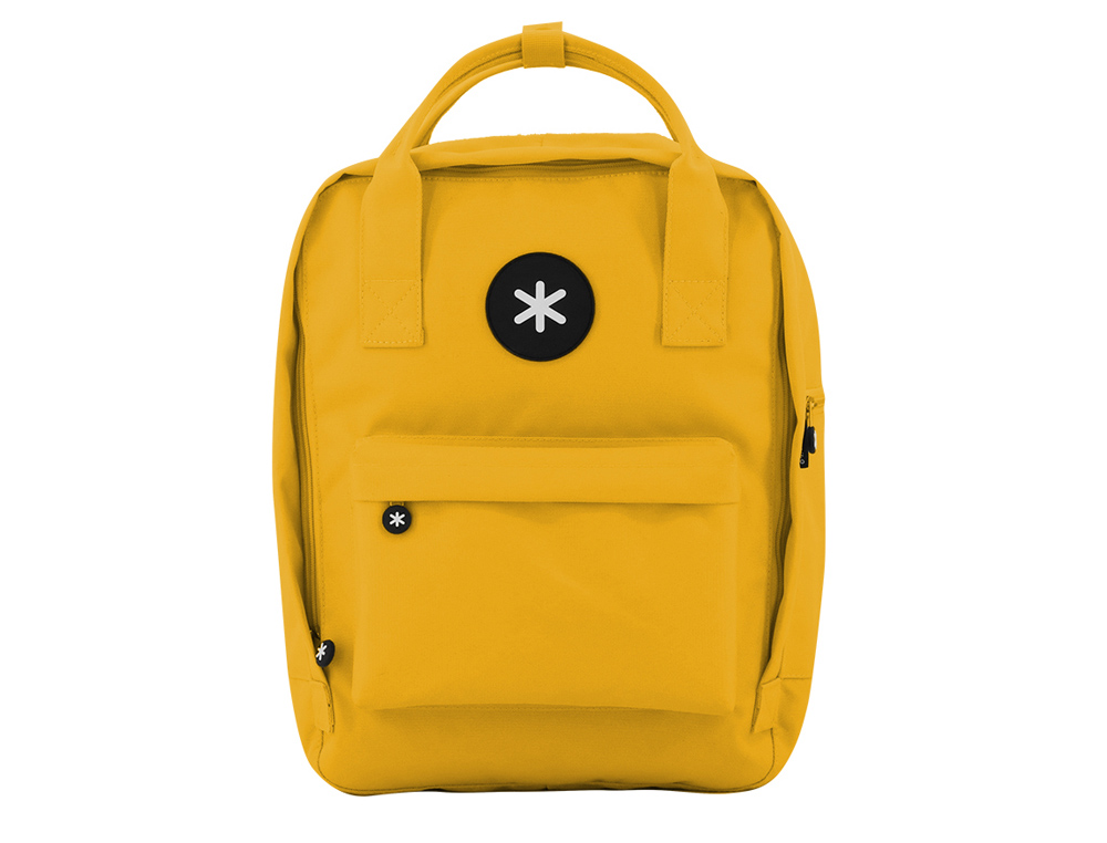 ANTARTIK - Cartera mochila 2 asas y bolsillos exteriores amarillo 300x115x390 mm (Ref. ME14)