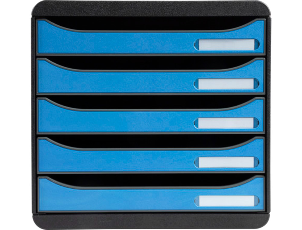 EXACOMPTA - Fichero de cajones sobremesa big-box clean safe 5 cajones azul (Ref. 3097100D)