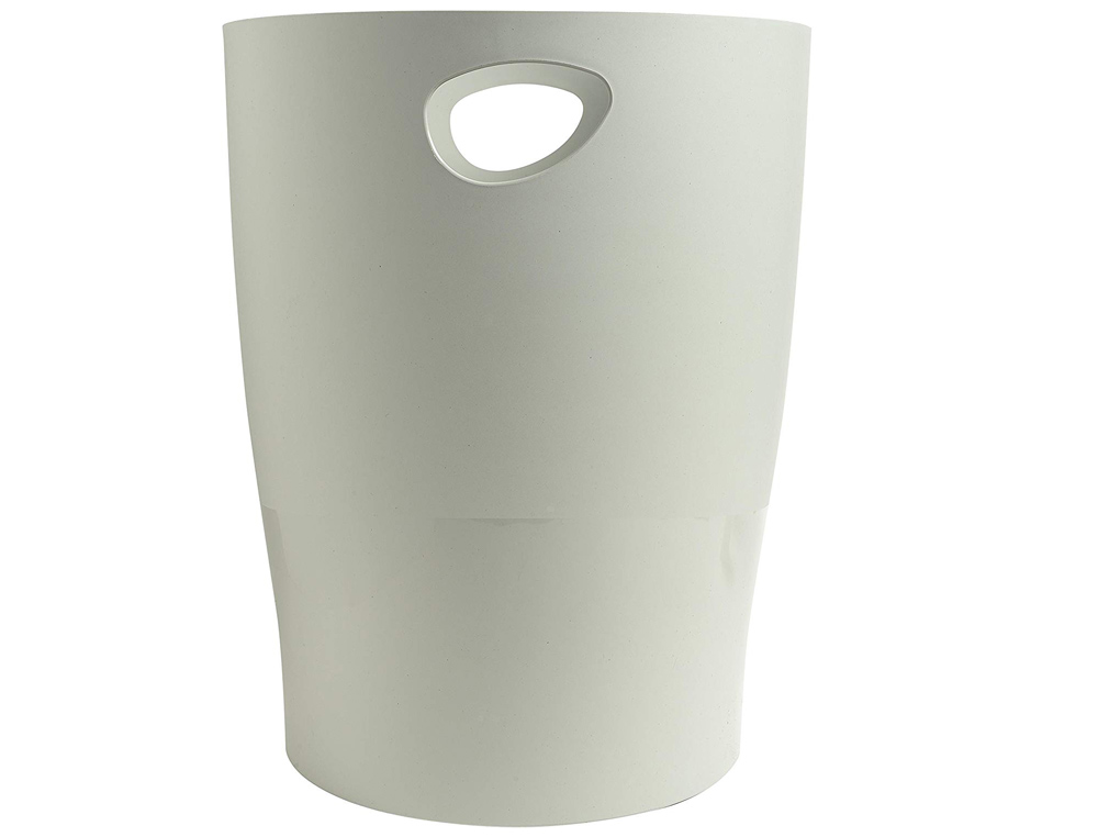 EXACOMPTA - Papelera plastico ecoblack gris 15 litros (Ref. 45306D)