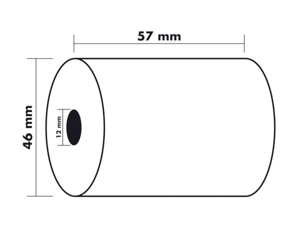 EXACOMPTA - Rollo sumadora safe contact termico 57 mm x 46 mm 55 g/m2 (Ref. 40905E)