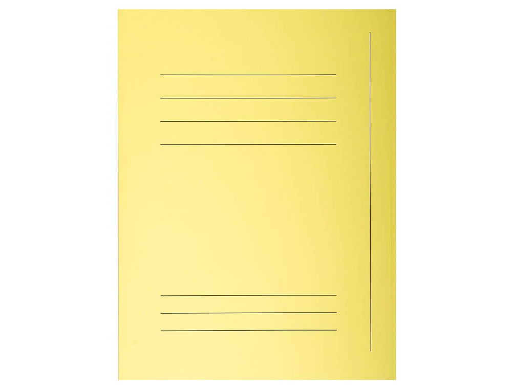 EXACOMPTA - Subcarpeta cartulina con 3 solapas din A4 impresa amarillo canario 210 gr (Ref. 235005E)