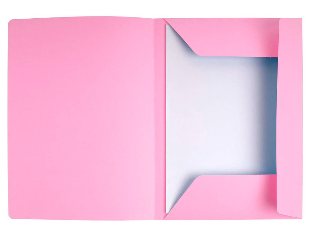 EXACOMPTA - Subcarpeta cartulina con 3 solapas din A4 impresa rosa 210 gr (Ref. 235003E)