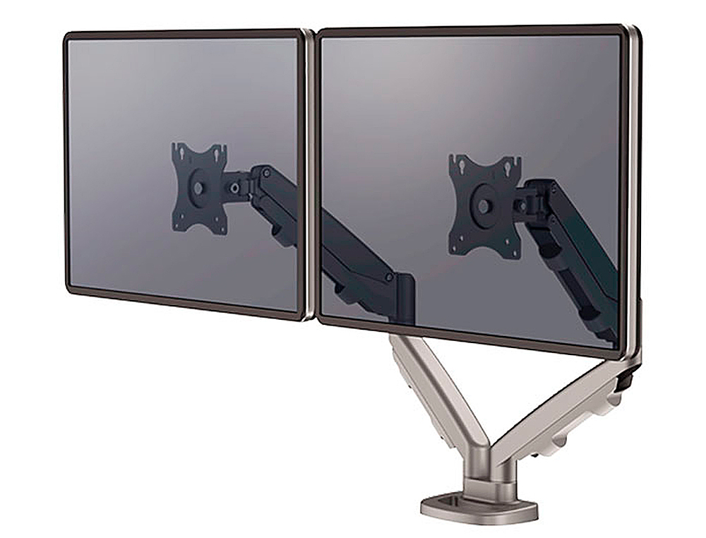 FELLOWES - Brazo para monitor serie eppa ajustable altura 2 pantallas normativa vesa hasta 10 kg plata (Ref. 9683301)