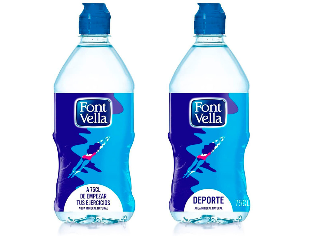 FONT VELLA - Agua mineral natural botella de 750 ml (Ref. 158852)