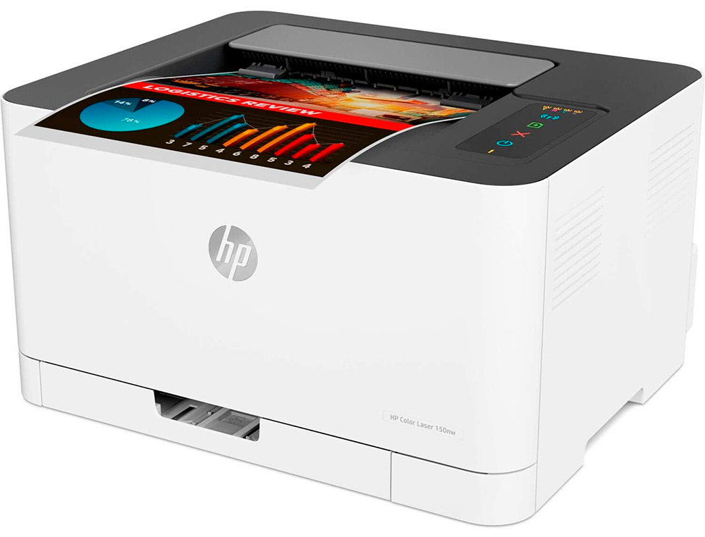 HP - Impresora color laser 150nw 18 ppm negro 4 color ppm bandeja 150 hojas (Ref. 4ZB95A) (Canon L.P.I. 4,5€ Incluido)