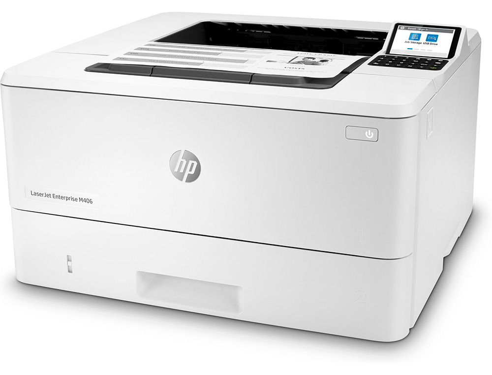 HP - Impresora laserjet enterprise m406dn duplex red 40 ppm bandeja de entrada 100 hojas (Ref. 3PZ15A)
