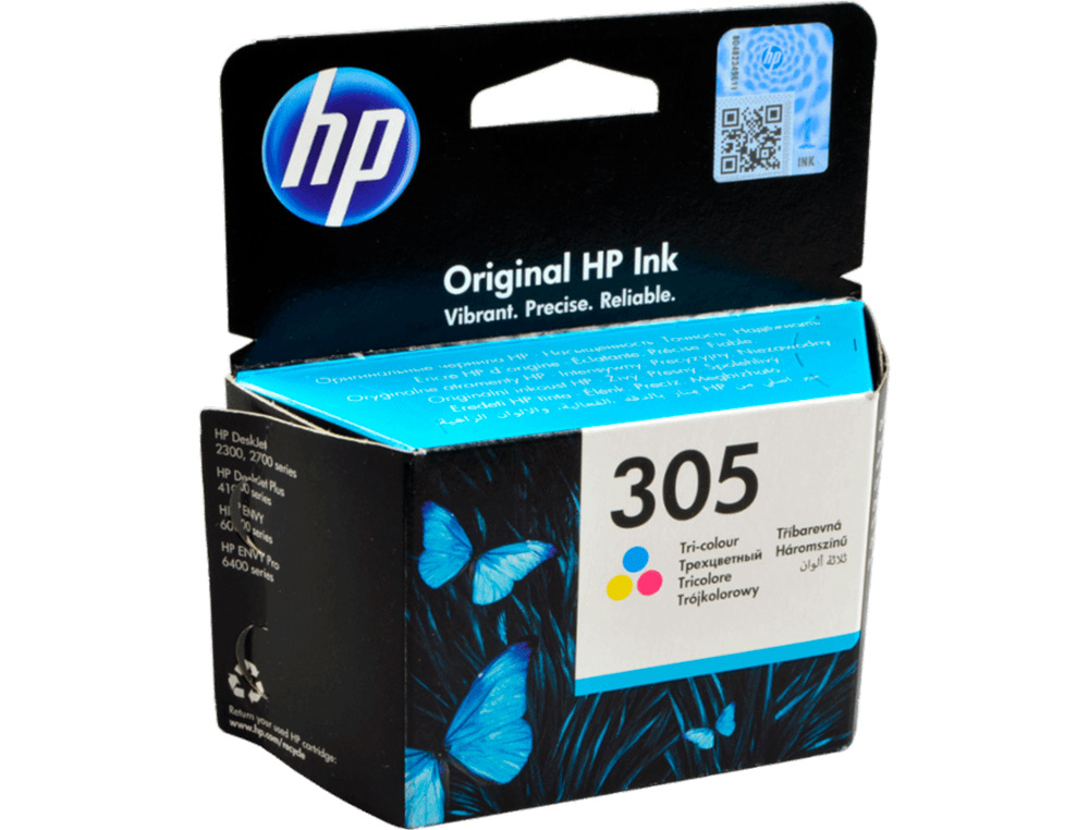 HP - Ink-jet 305 deskjet 1210 / 1212 / 1255 / 2732 / 2752 / 4155 / 4158 envy 6020 / 6052 /6055 / 6420 tricolor 100 (Ref. 3YM60AE)
