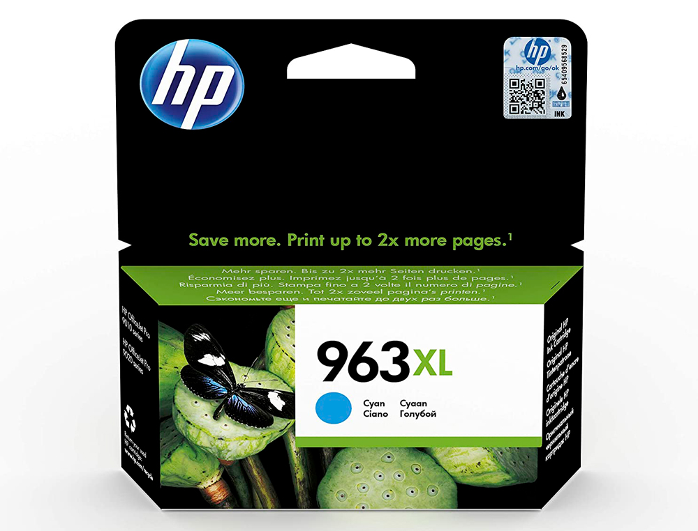 HP - Ink-jet 963 xl officejet pro 9010 / 9020 / 9022 / 9023 / 9025 cian 1600 paginas (Ref. 3JA27AE)