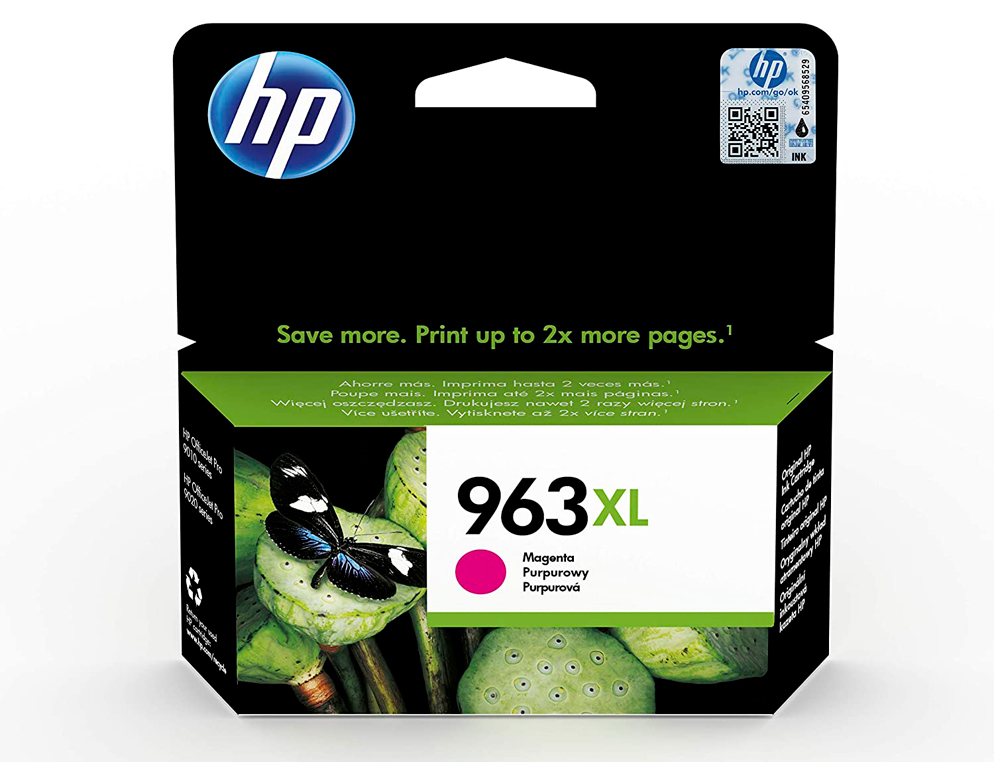 HP - Ink-jet 963 xl officejet pro 9010 / 9020 / 9022 / 9023 / 9025 magenta 1600 paginas (Ref. 3JA28AE)