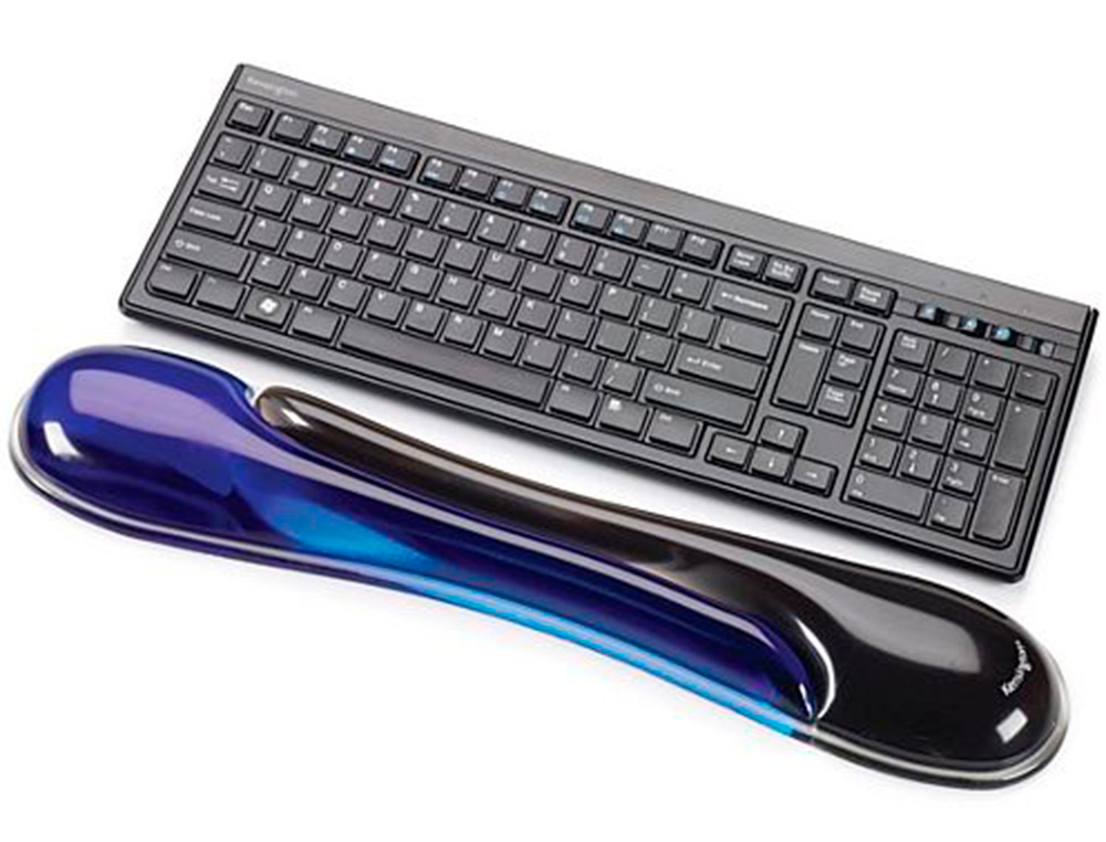 KENSINGTON - Reposamuñecas duo gel teclado color negro/azul 240x182x25 mm (Ref. 62397)