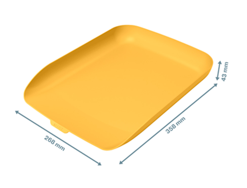 LEITZ - Bandeja sobremesa plastico cosy amarillo 268x126x358 mm (Ref. 53580019)