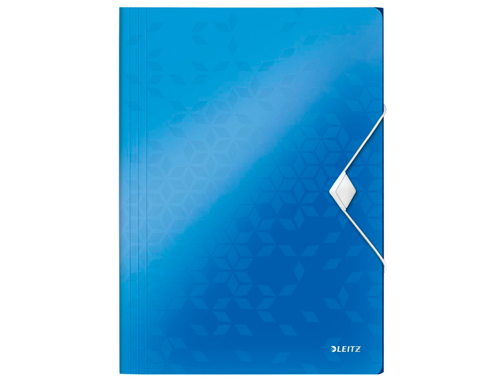 LEITZ - Carpeta wow gomas solapas polipropileno din A4 color azul (Ref. 45990136)
