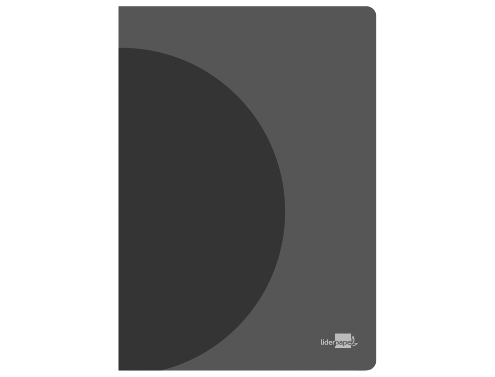 LIDERPAPEL - Libreta 360 tapa de plastico A4 48 hojas 90g/m2 5mm con doble margen tapa negra (Ref. LF09)