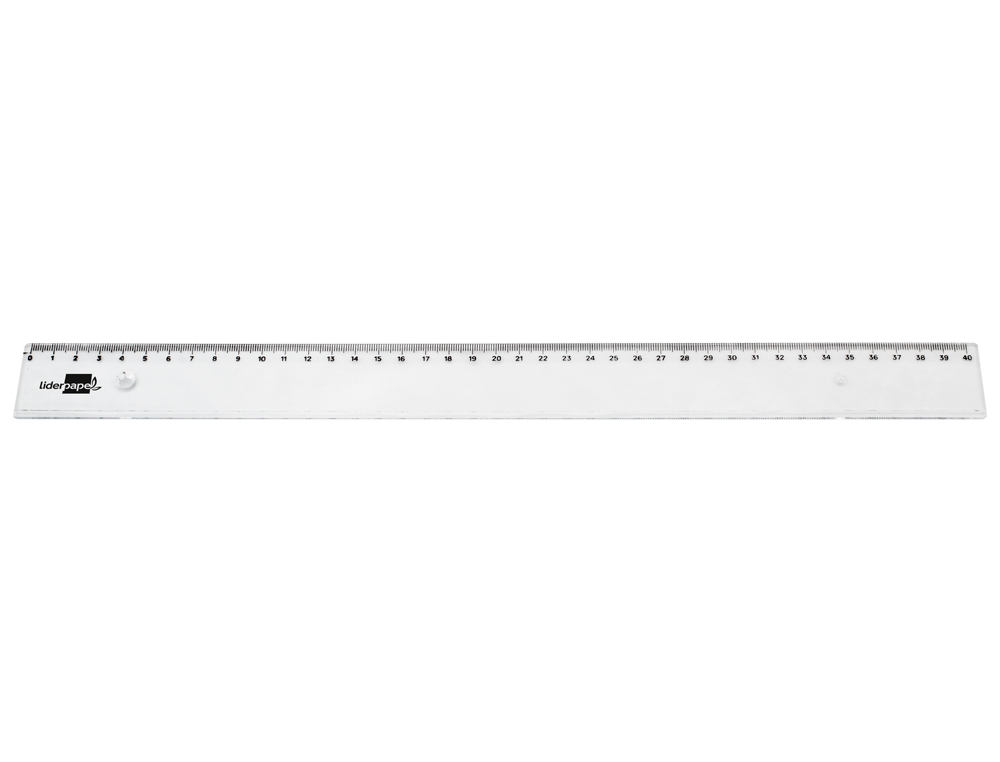 LIDERPAPEL - Regla plastico irrompible transparente 40 cm (Ref. RG16)