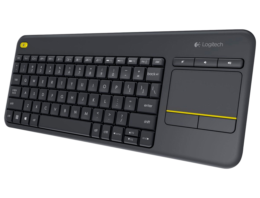 LOGITECH - Teclado k400 plus inalambrico touch pad negro (Ref. 920-007137)