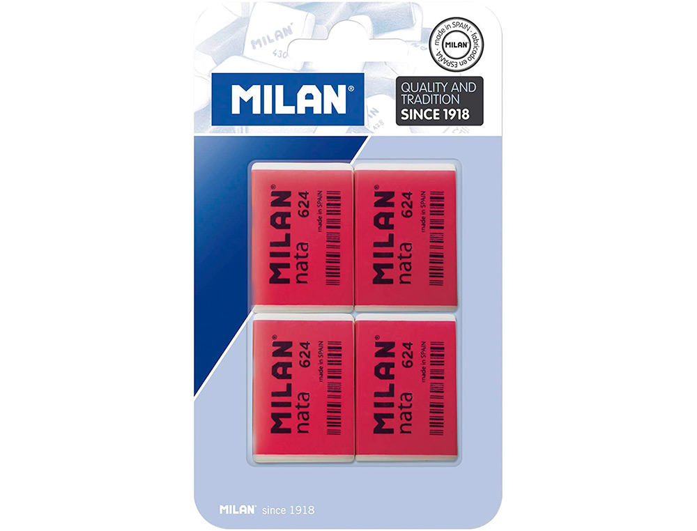 MILAN - Goma nata 624 blister de 4 unidades (Ref. BPM10054)