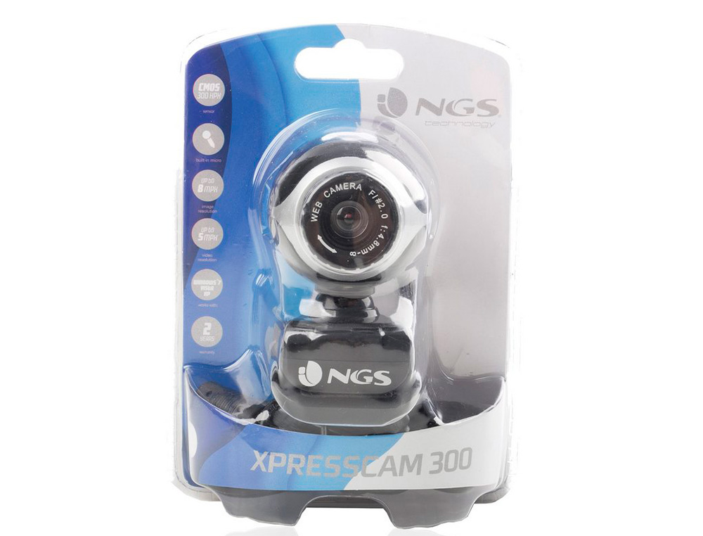 NGS - Camara webcam xpresscam300 con microfono 8 mpx usb 2.0 (Ref. XPRESSCAM300)