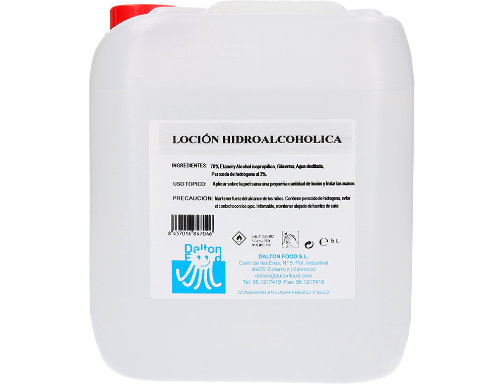 OTROS - Gel hidroalcoholico para manos limpia y desinfecta sin aclarado garrafa 5 litros (Ref. 161807)