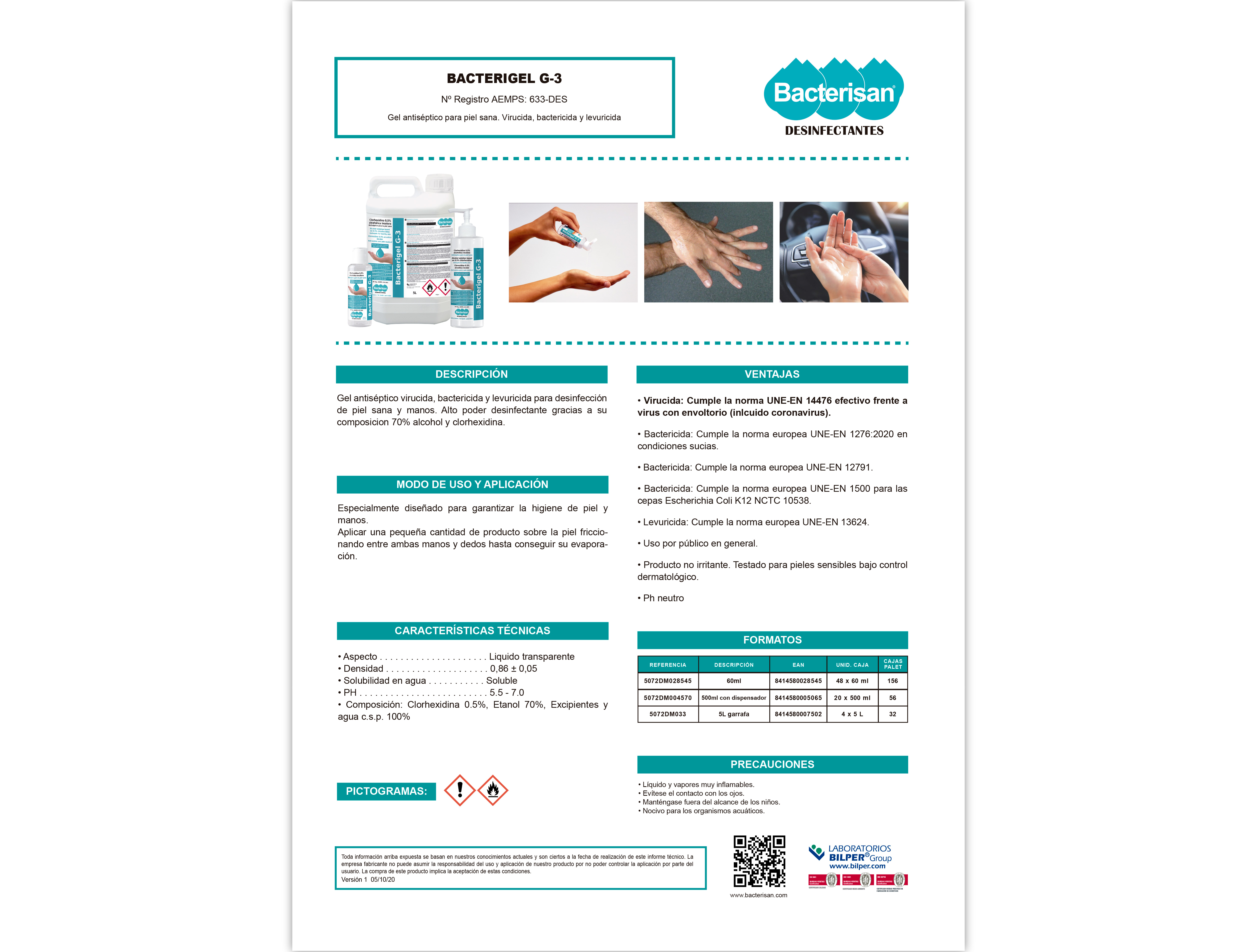OTROS - Limpiador higienizante desinfectante germosan 60ml bp3 para superficies y mobiliario bote pulverizador (Ref. 5012GD029566)