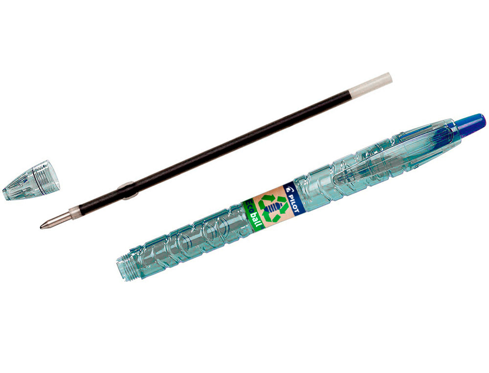 PILOT - Boligrafo ecoball plastico reciclado tinta aceite punta de bola 1 mm color azul (Ref. NEBA)