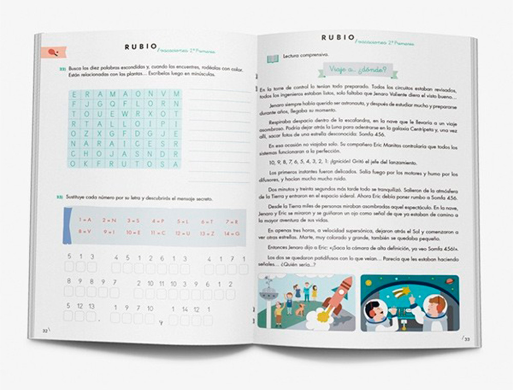RUBIO - Cuaderno vacaciones repaso materias 2º primaria (Ref. VAC2P)