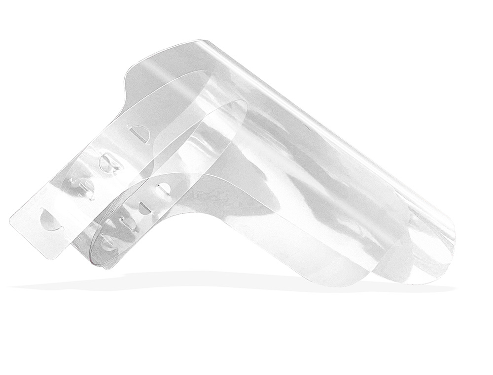 SARO - Protector facial transparente glasspack 400 mc cinta ajustable evita vaho medidas 235x330 mm transparente (Ref. Anti-Covid)