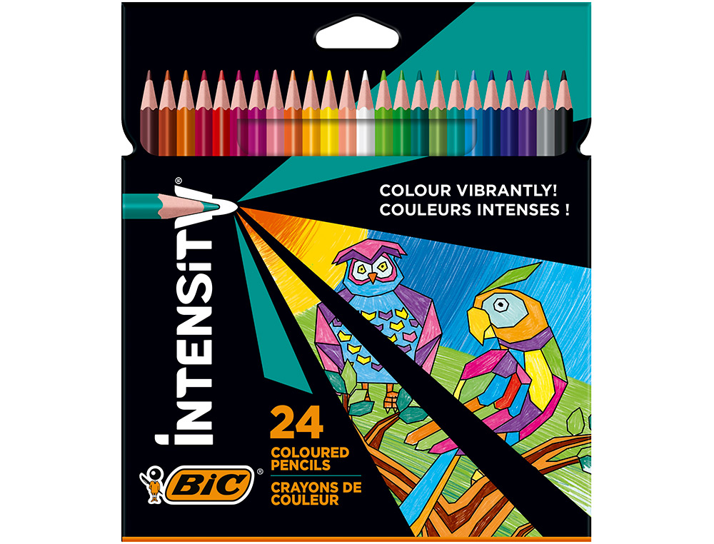 BIC - Lapices de colores intensity caja de 24 unidades colores surtidos (Ref. 9641481)
