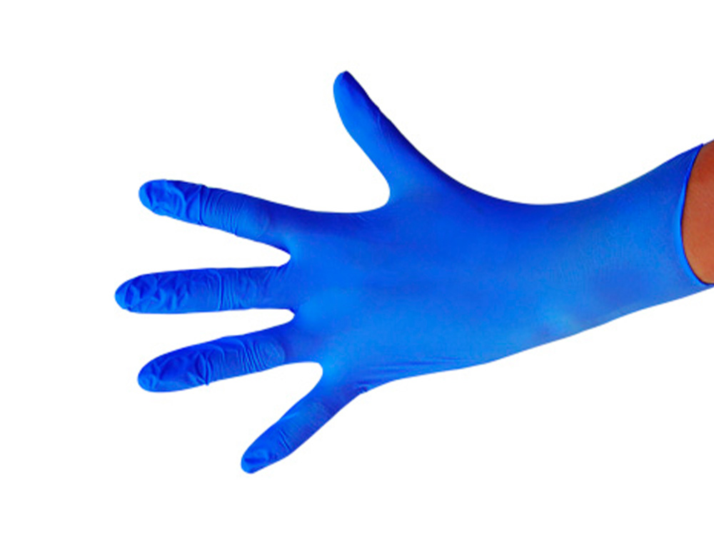 BLANCA - Guante de nitrilo desechable sensitive sin polvo talla m mediana color azul caja de 100 unidades (Ref. 272)