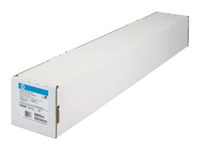 HP ( HEWLETT PACKARD ) - Papel Inyección 914mm X 45,7m 90 Gr Blanco Brillante (Ref.C6036A)