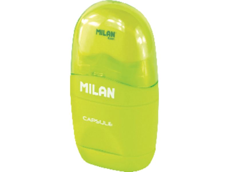 MILAN - Afilaborra y Afilalápiz Capsule Simple Rosa, verde, turquesa o lila (Ref.4701116)