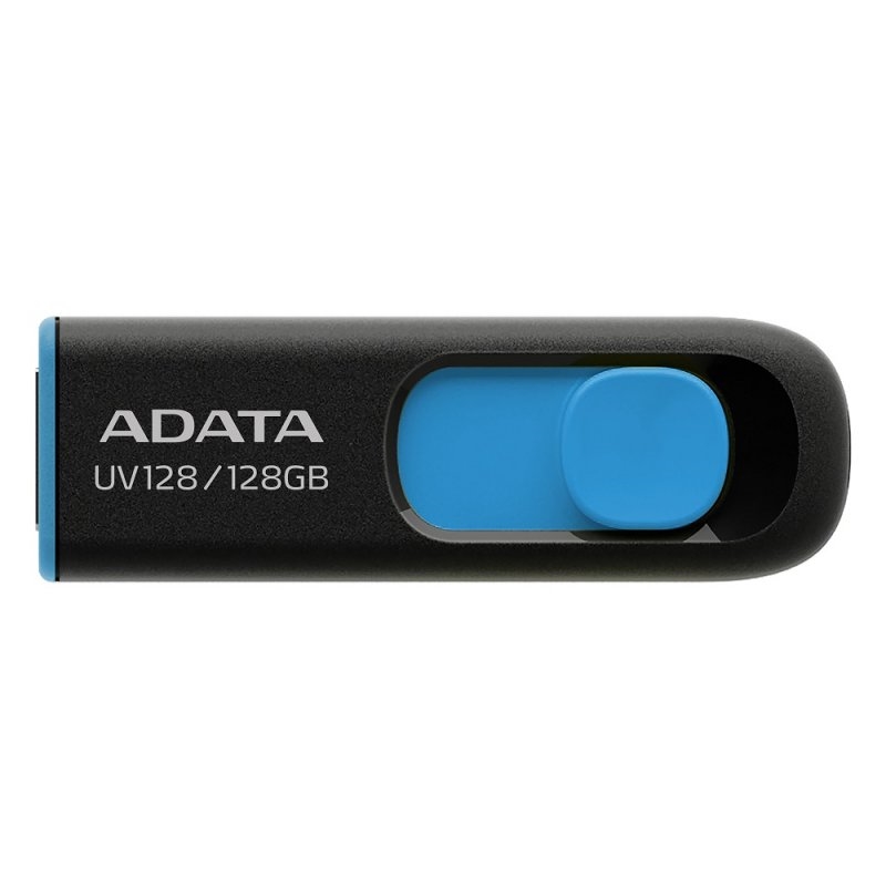 ADATA - Lapiz Usb UV128 128GB USB 3.2 Negro/Azul (Canon L.P.I. 0,24€ Incluido) (Ref.AUV128-128G-RBE)