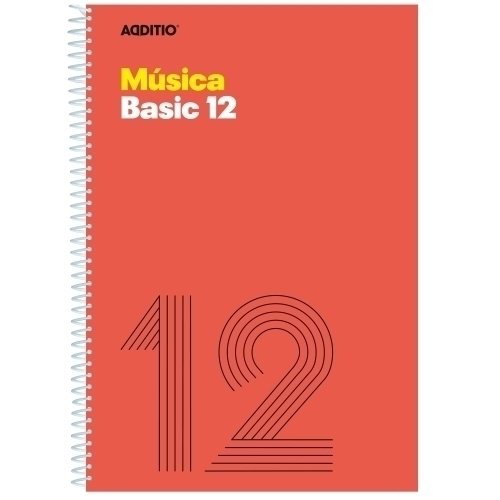 ADDITIO - BLOC de MUSICA BASIC 12 PENTAGRAMAS Fº ESPIRAL (Ref.M14)