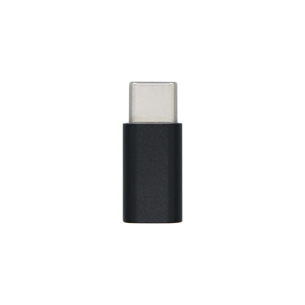 AISENS - MINI ADAPTADOR USB-C USB 2.0, TIPO MICRO-B/H-USB-C/M, NEGRO (Ref.A108-0414)