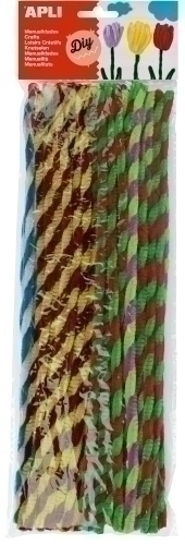 APLI - LIMPIA PIPAS VARILLA COLORES TWIST SURTIDOS 30 cm. BOLSA de 50 (Ref.13271)