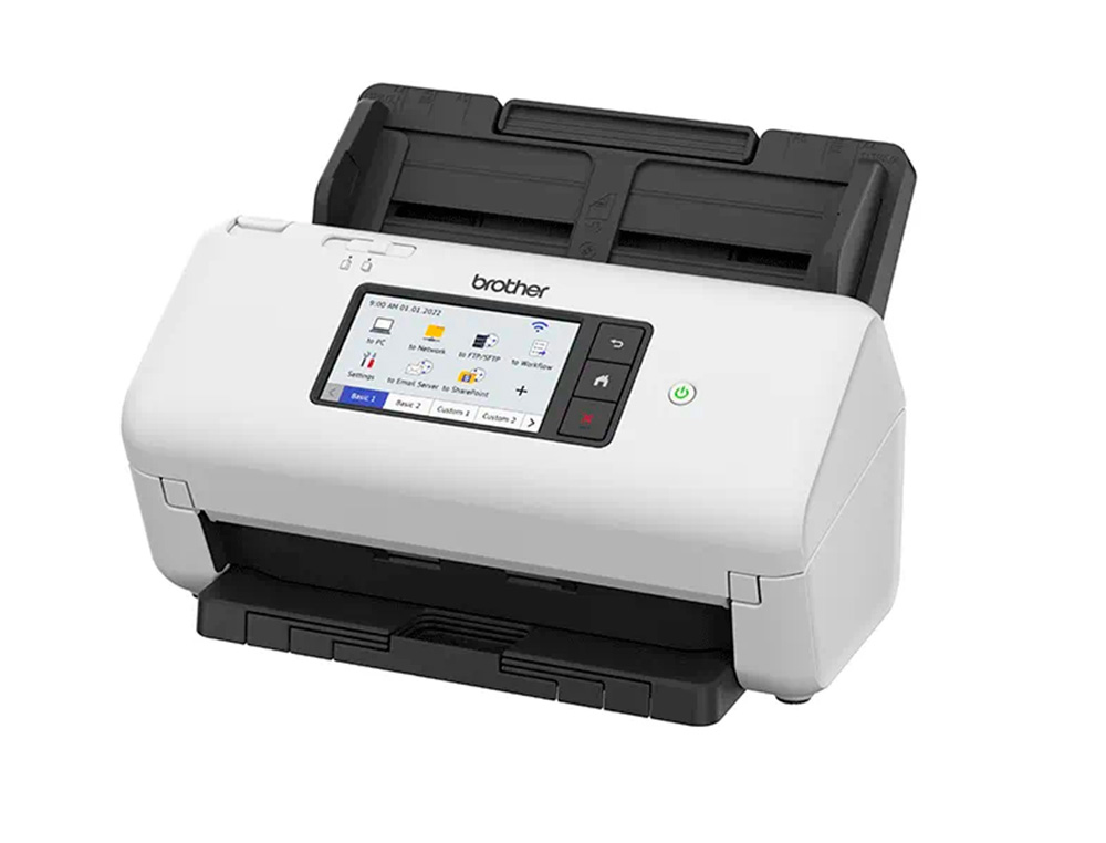 BROTHER - Escaner profesional de alta velocidad con escaneado a doble cara automatico, tarjeta de red (Ref.ADS4700W)
