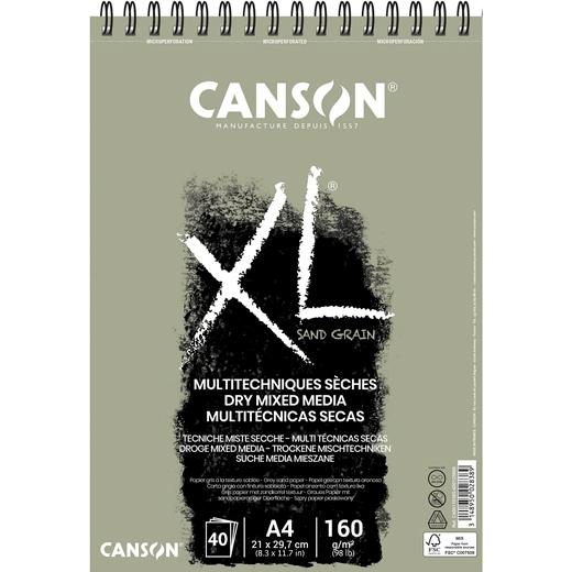 CANSON - ÁLBUM ESPIRAL A4 TOUCH ARENOSO XL 40H 160GR GRIS -5U- (Ref.C400110395)