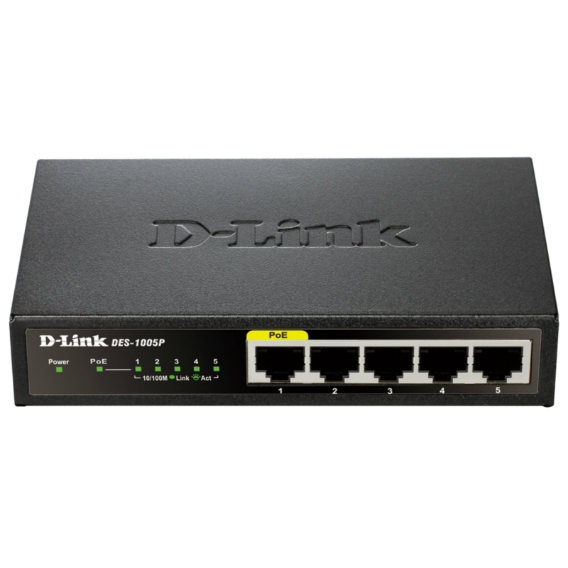D-LINK - Switch 5x10/100Mbps 1xPoE (Ref.DES-1005P)