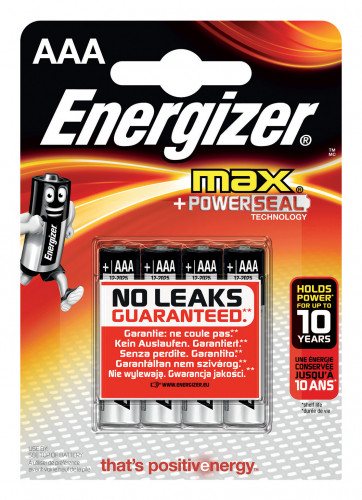 ENERGIZER - BLISTER 4 PILAS MAX TIPO LR03 (AAA) (Ref.E301532000)
