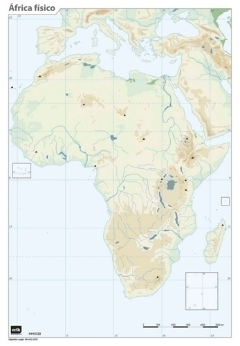 ERIK - MAPA MUDO COLOR FISICO AFRICA (Ref.MM0128)