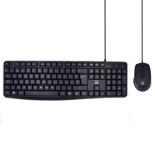 EWENT - teclado USB QWERTY Español Negro (Ref.EW3006)