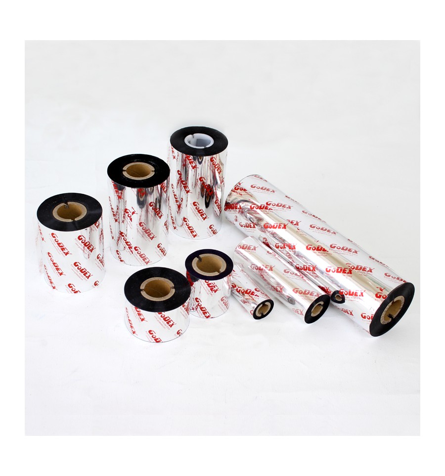 GODEX - Ribbon de Resina Textil 40mmX250m (Caja de 12 rollos) (Ref.EZTX-40)