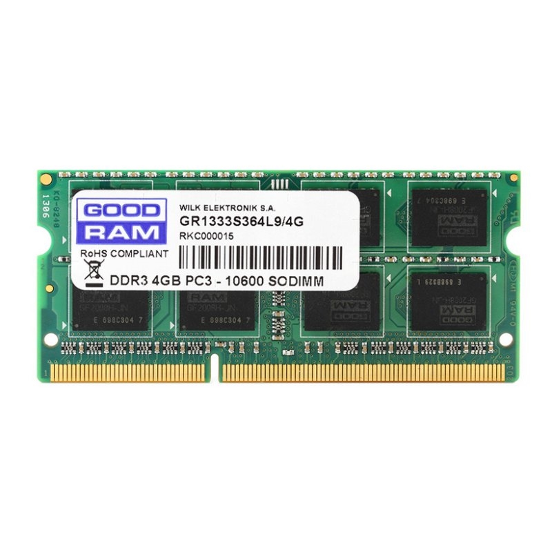 GOODRAM - 4GB DDR3 1600MHz CL11 1,35V SR SODIMM (Ref.GR1600S3V64L11S/4G)