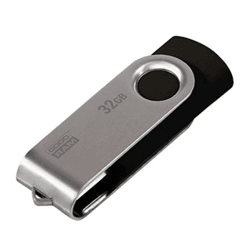 GOODRAM - UTS2 Lápiz USB 32GB USB 2.0 Negro (Canon L.P.I. 0,24€ Incluido) (Ref.UTS2-0320K0R11)