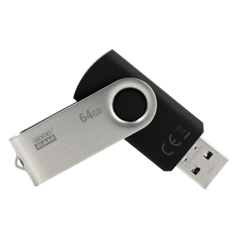 GOODRAM - UTS3 Lápiz USB 64GB USB 3.0 Negro (Canon L.P.I. 0,24€ Incluido) (Ref.UTS3-0640K0R11)