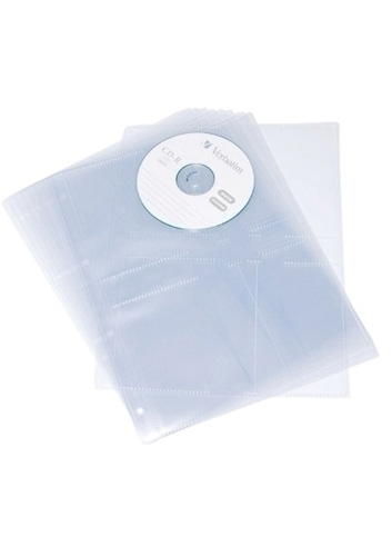 GRAFOPLÁS - FUNDA CD/DVD PP A4 con 4 TALAD. BOLSA DE 10 (110µ) (Ref.13630000)