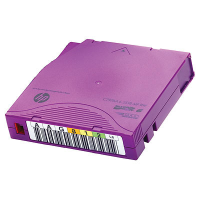 HP - cartucho de datos DC Ultrium LTO-6 (MP) etiquetado 2,5TB/6,25TB (Pedir en Pack 20 ud) (Ref.C7976AN)