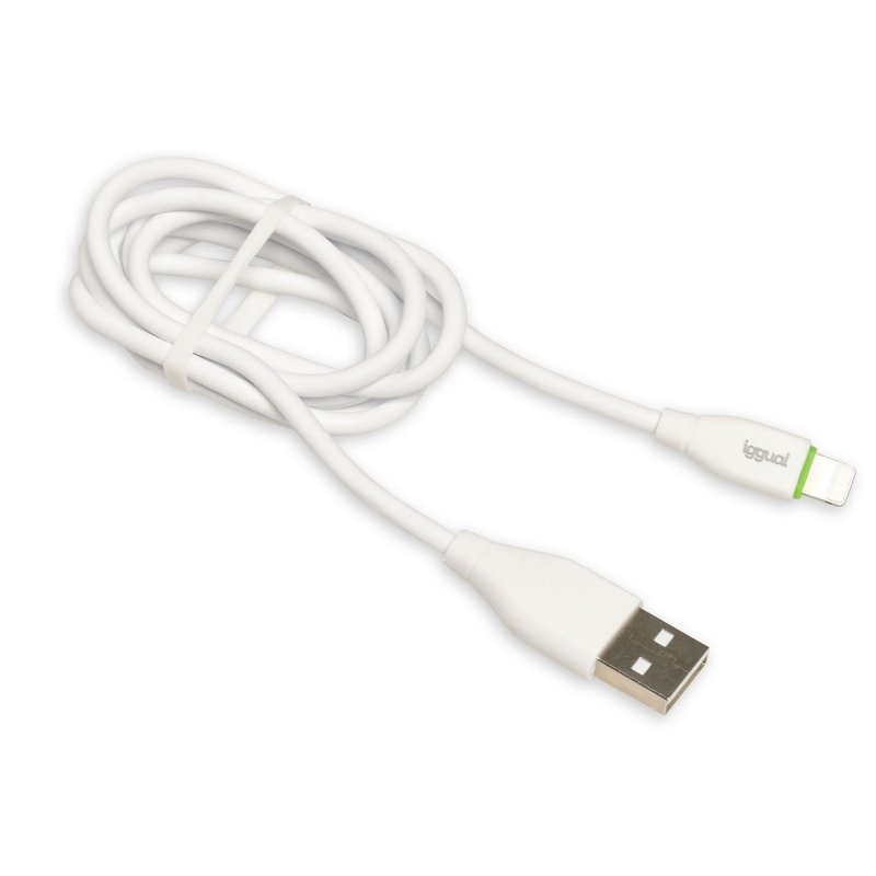 IGGUAL - cable USB-A/Lightning 100 cm blanco (Ref.IGG316955)